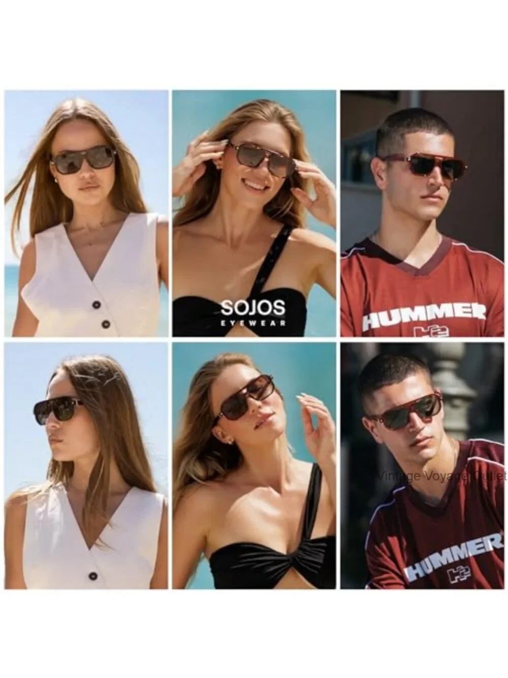 Vintage Retro Square Aviator Sunglasses Men Women Polarized UV400